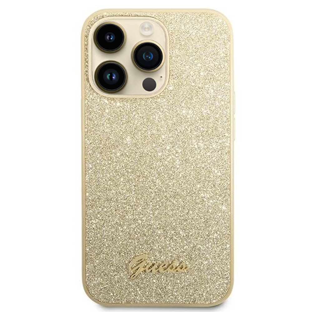 Etui do iPhone 14 Pro Guess Glitter luksusowe złote