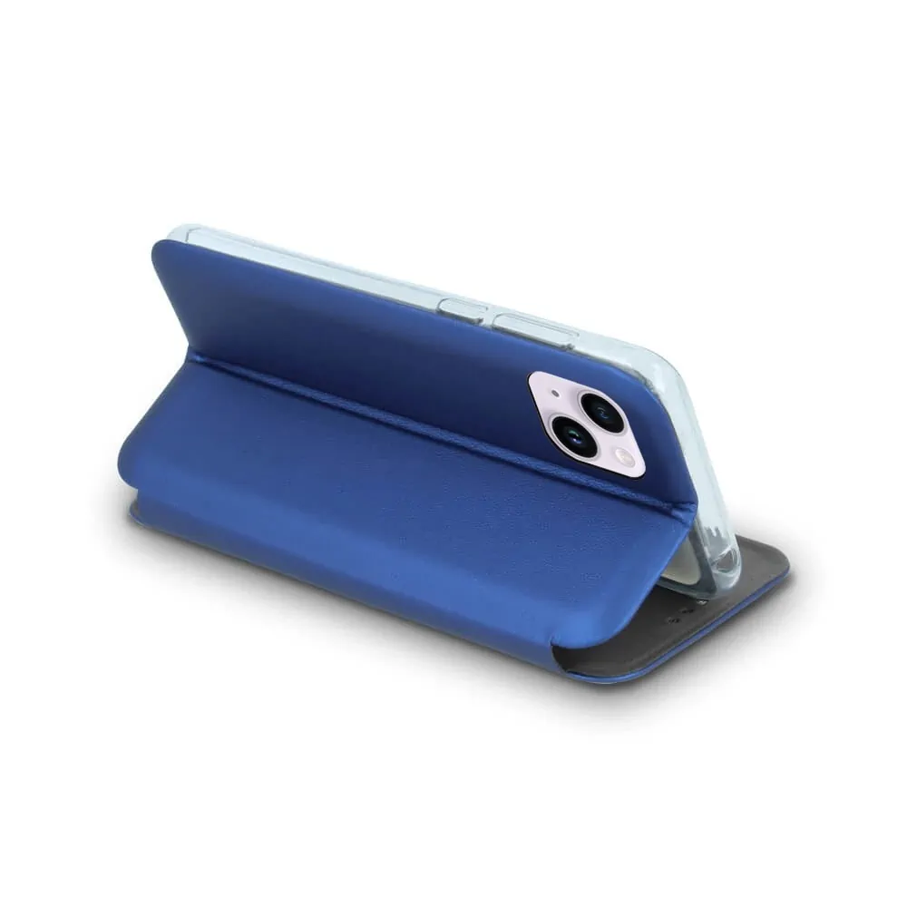 Etui do iPhone 13 Mini klasyczne z magnetyczną klapką, niebieskie