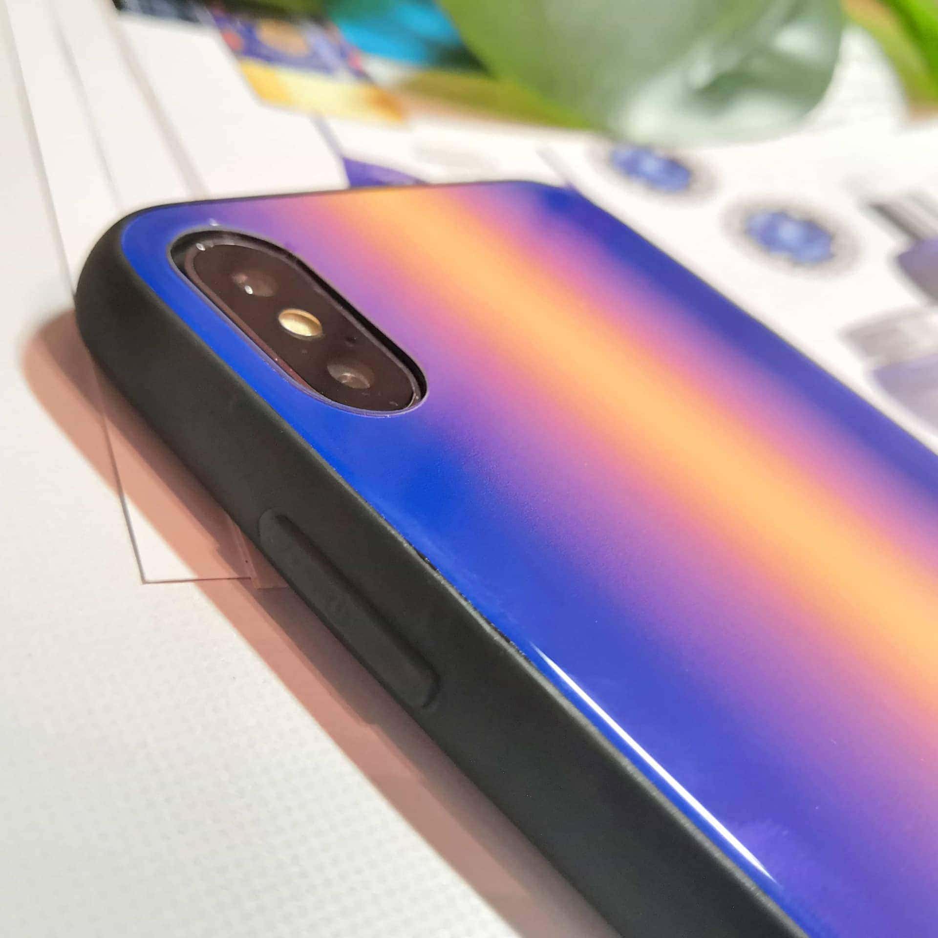 Etui do iPhone X/XS oryginalne szklane żółte