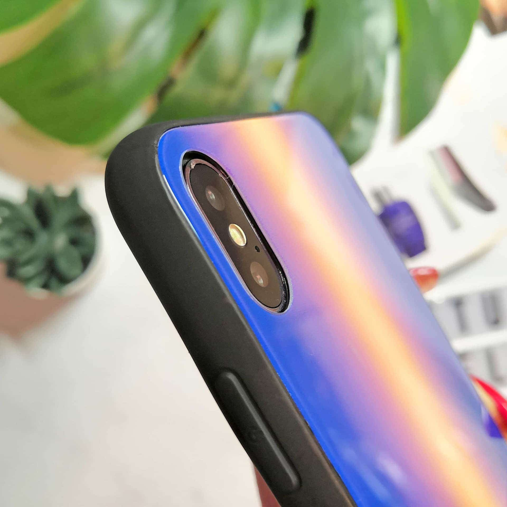 Etui do iPhone X/XS oryginalne szklane żółte