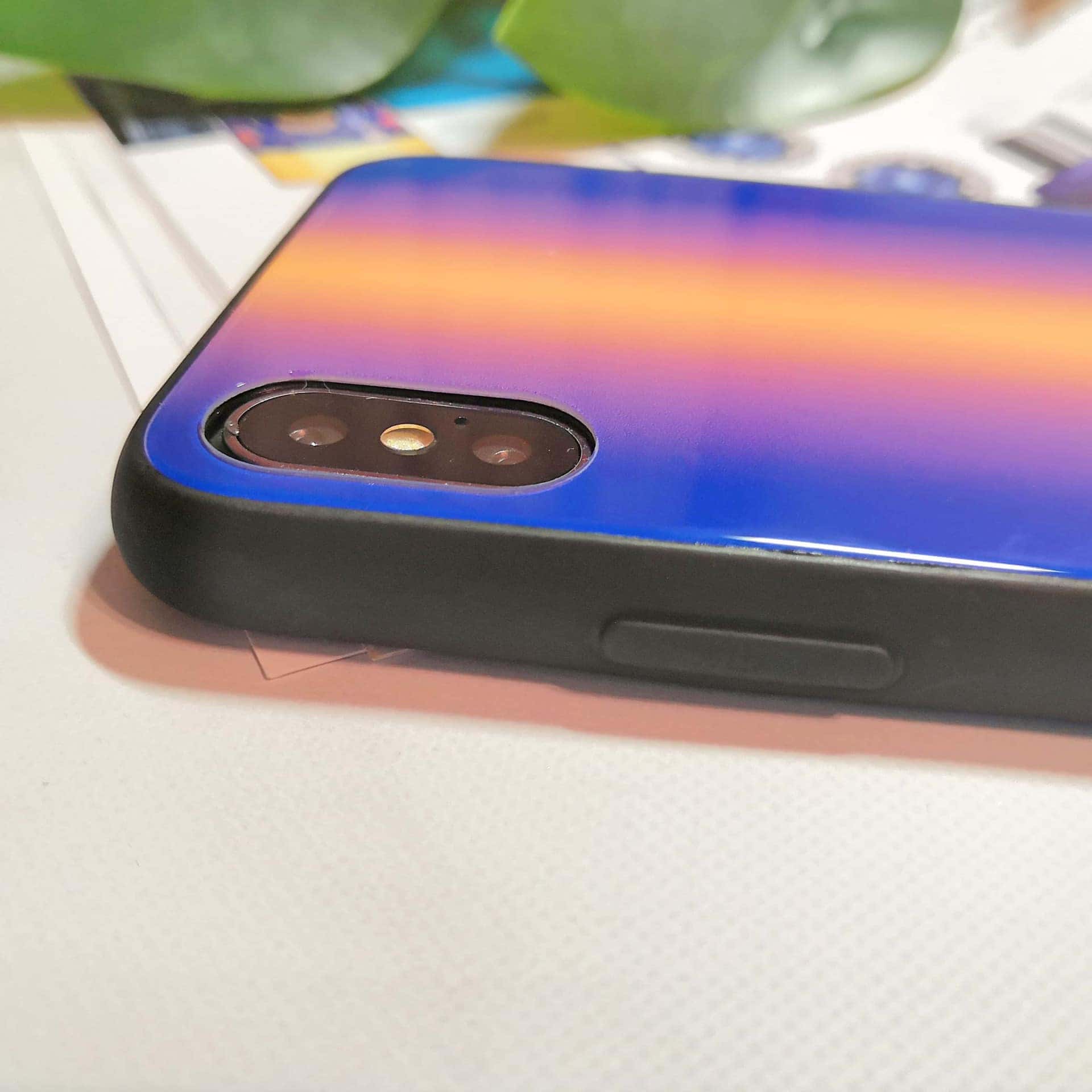 Etui do iPhone X/XS oryginalne szklane żółte