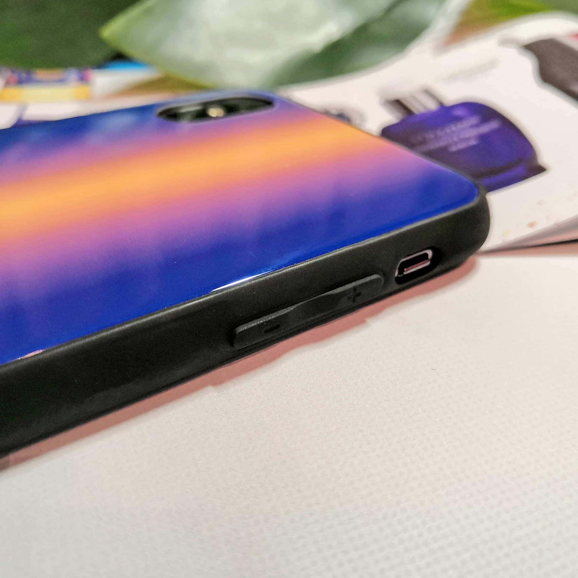 Etui do iPhone X/XS oryginalne szklane żółte
