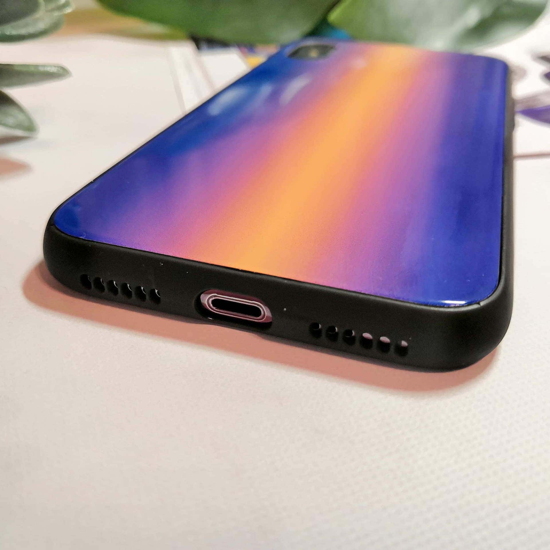 Etui do iPhone X/XS oryginalne szklane żółte