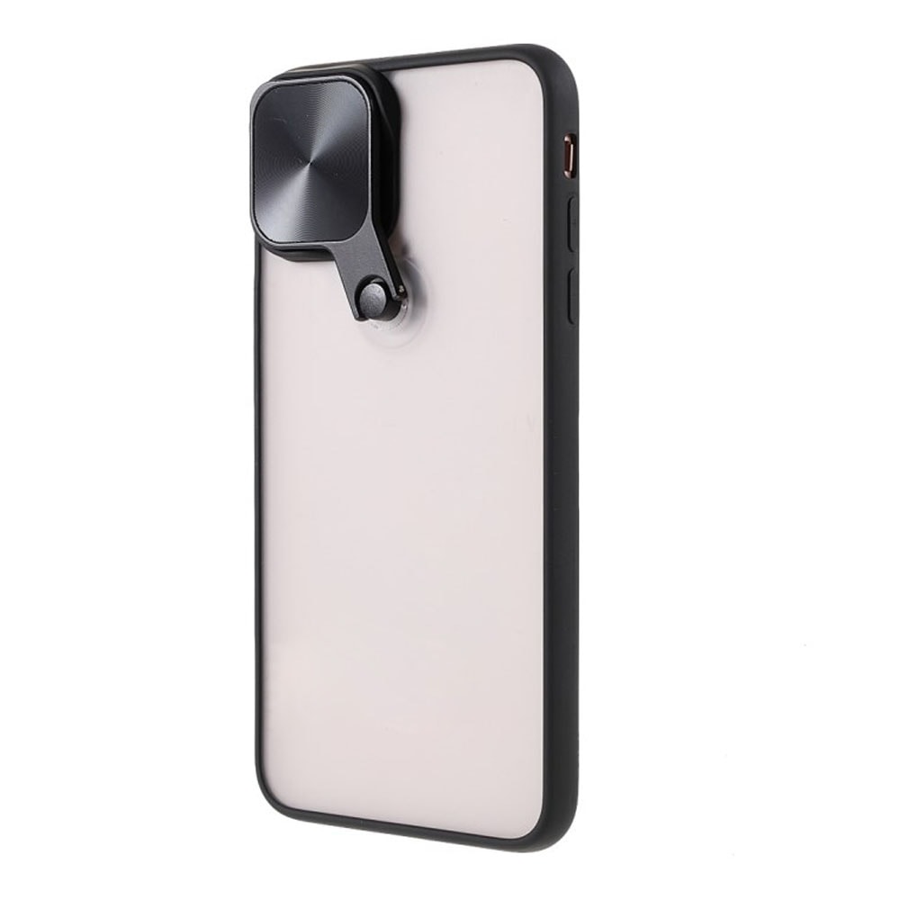 Etui do iPhone 11 Hybrid matowe z obracaną 360 osłoną na aparat czarny