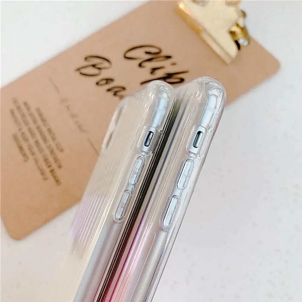 Etui do iPhone 11 przezroczyste gradient tęczowe laser case