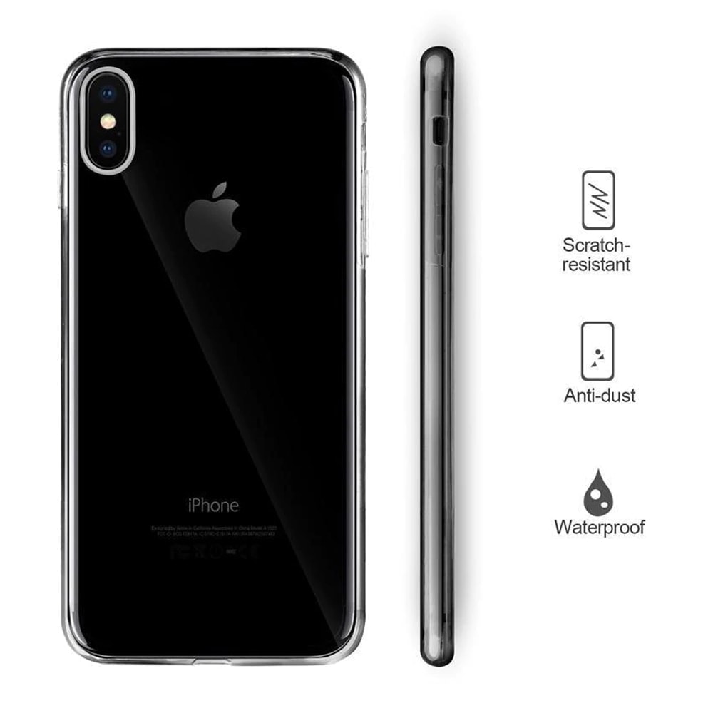 Etui silikonowe przezroczyste przód + tył do iPhone XS Max