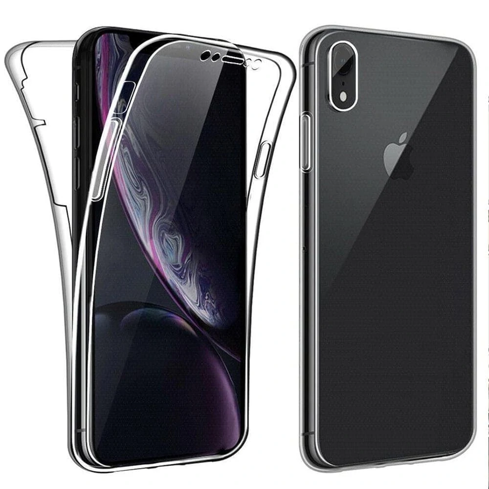 Etui silikonowe przezroczyste przód + tył do iPhone XS Max