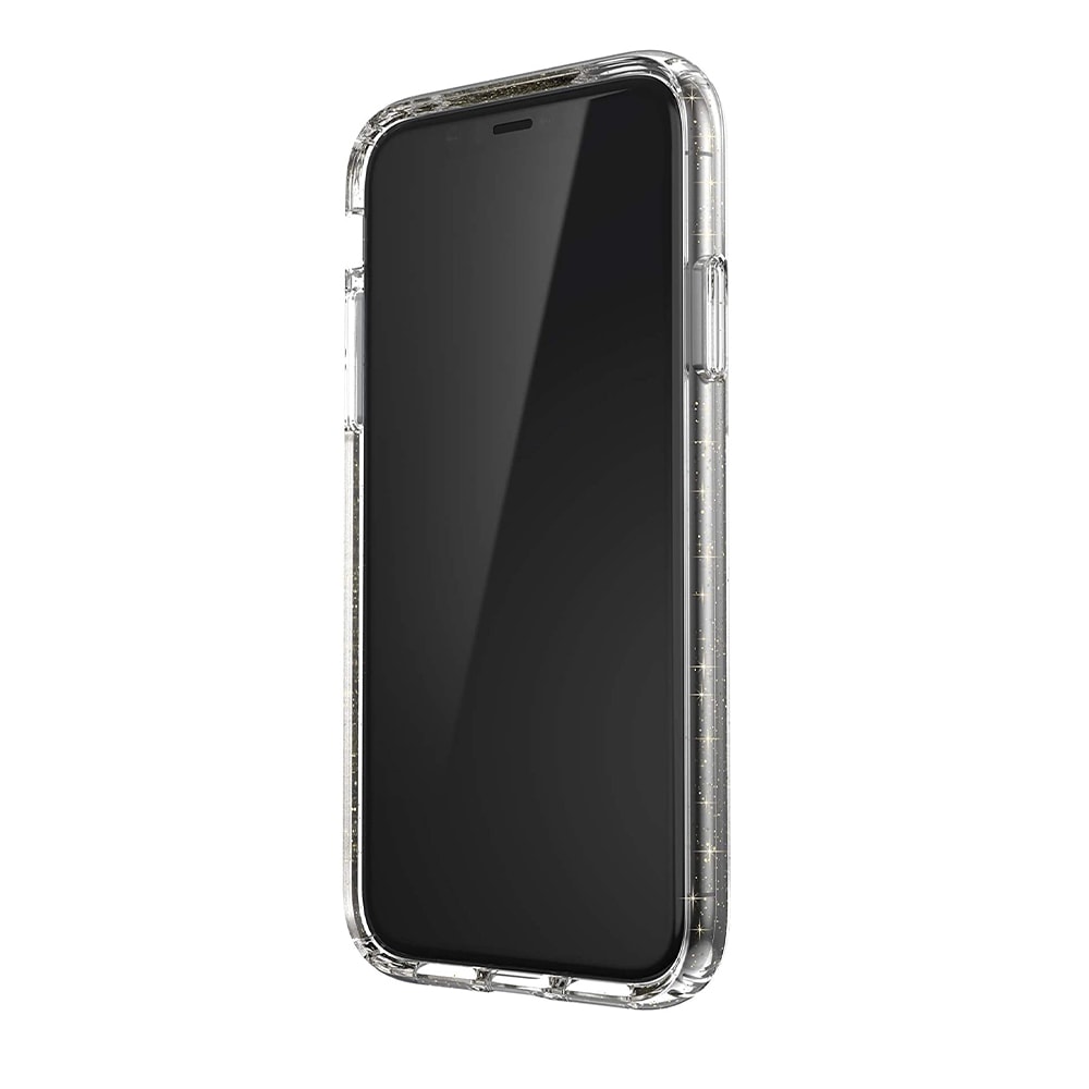 Etui do iPhone 11 z brokatem Liquid Crystal przeźroczyste przyciemnione dark glitter