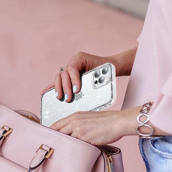 Etui do iPhone 12 Pro Max błyszczące VIP luksusowe przezroczyste. Śliczne etui brokatowe dla kobiety