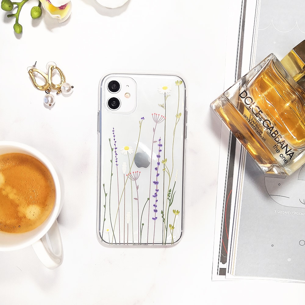Etui do iPhone 11 przeźroczyste stylowe wiosenne kwiaty