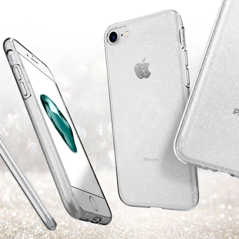 Etui do iPhone SE2022/SE2020/8/7 z brokatem ochronne przeźroczyste glitter
