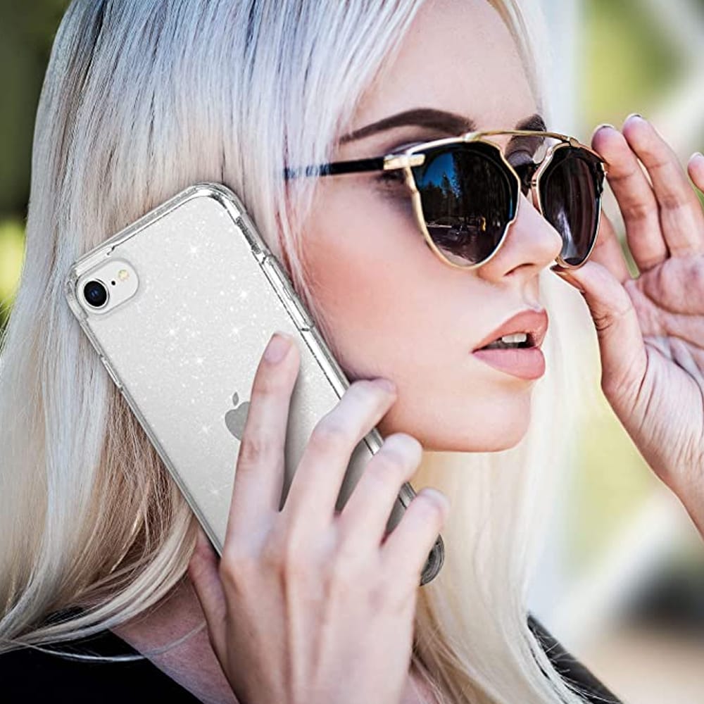 Etui do iPhone SE2022/SE2020/8/7 z brokatem ochronne przeźroczyste glitter
