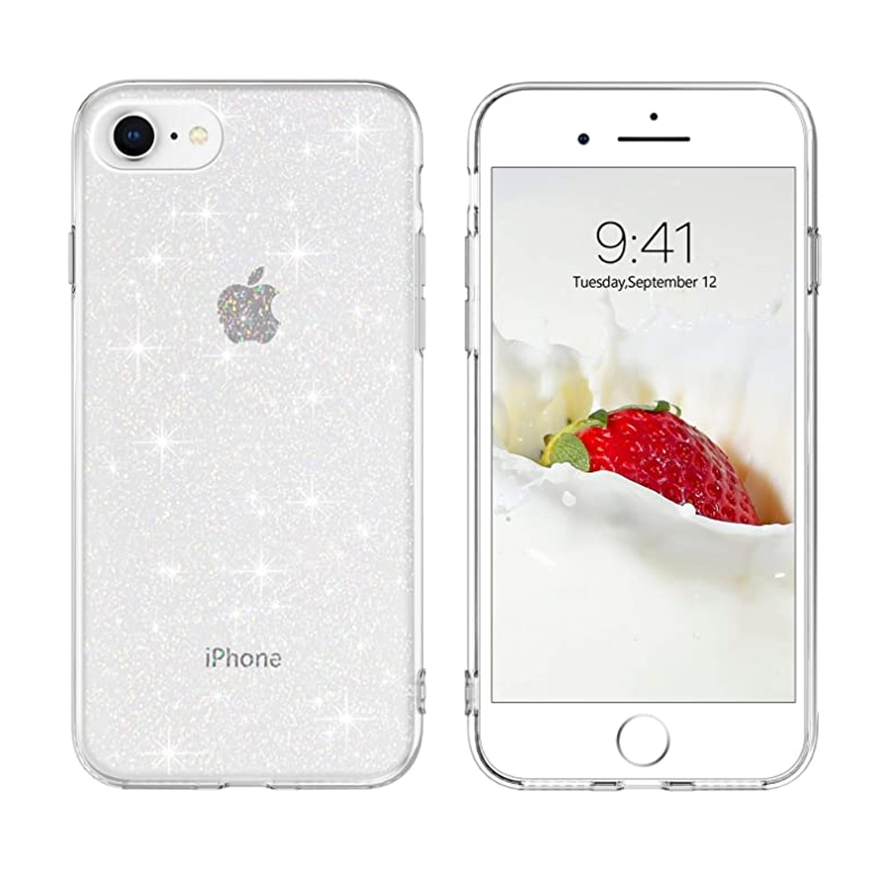 Etui do iPhone SE2022/SE2020/8/7 z brokatem ochronne przeźroczyste glitter