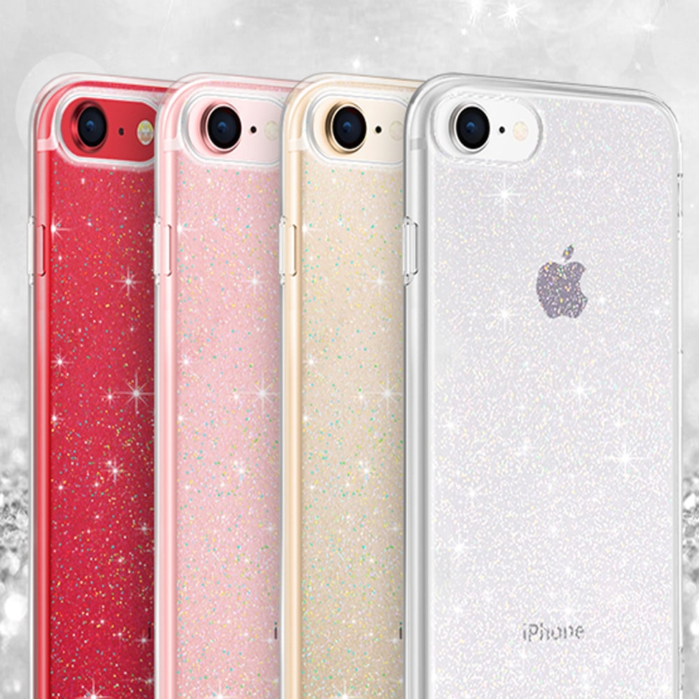 Etui do iPhone SE2022/SE2020/8/7 z brokatem ochronne przeźroczyste glitter