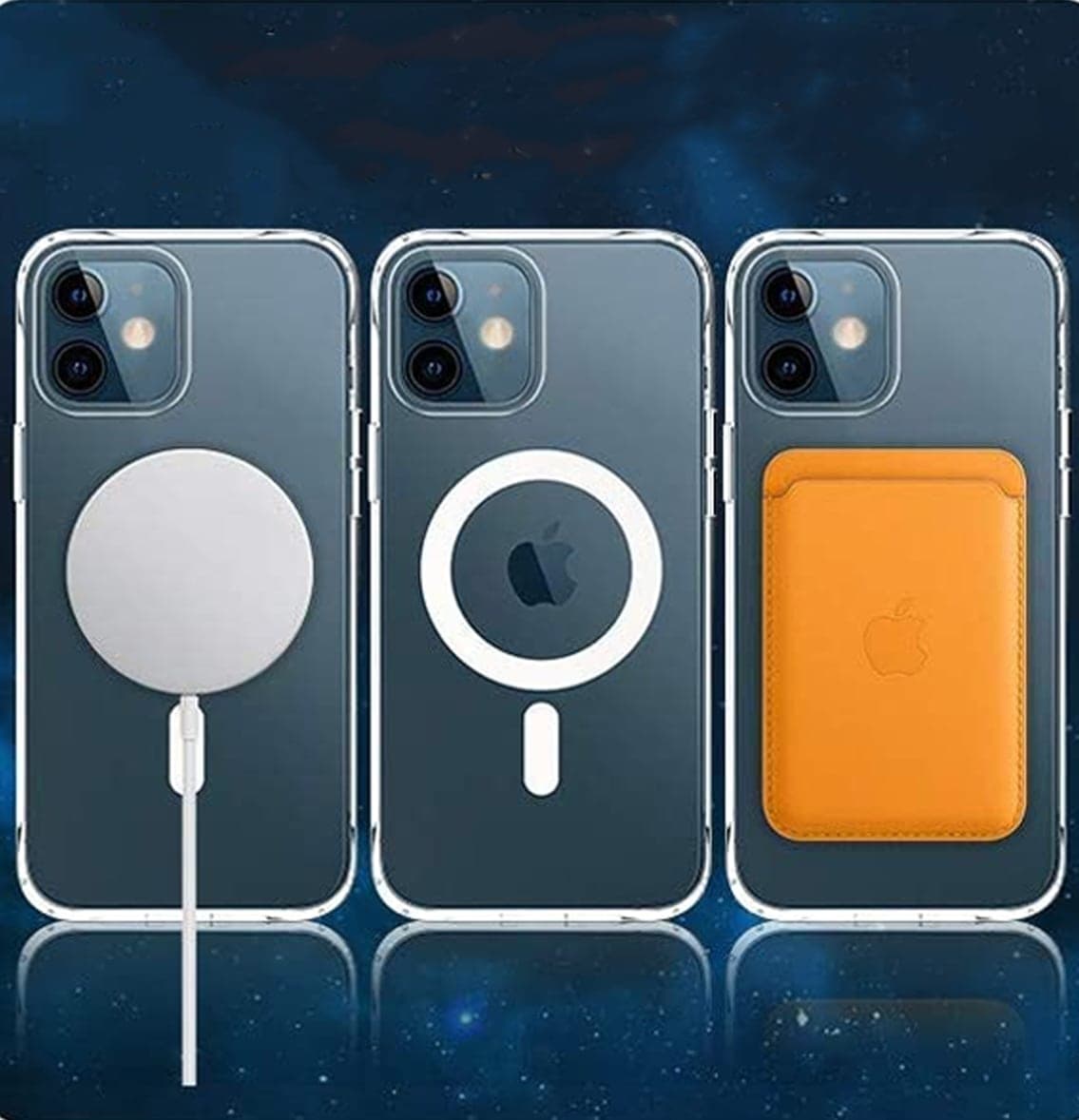 Etui do iPhone 12 Pro Max z MagSafe, twardy tył, przeźroczyste