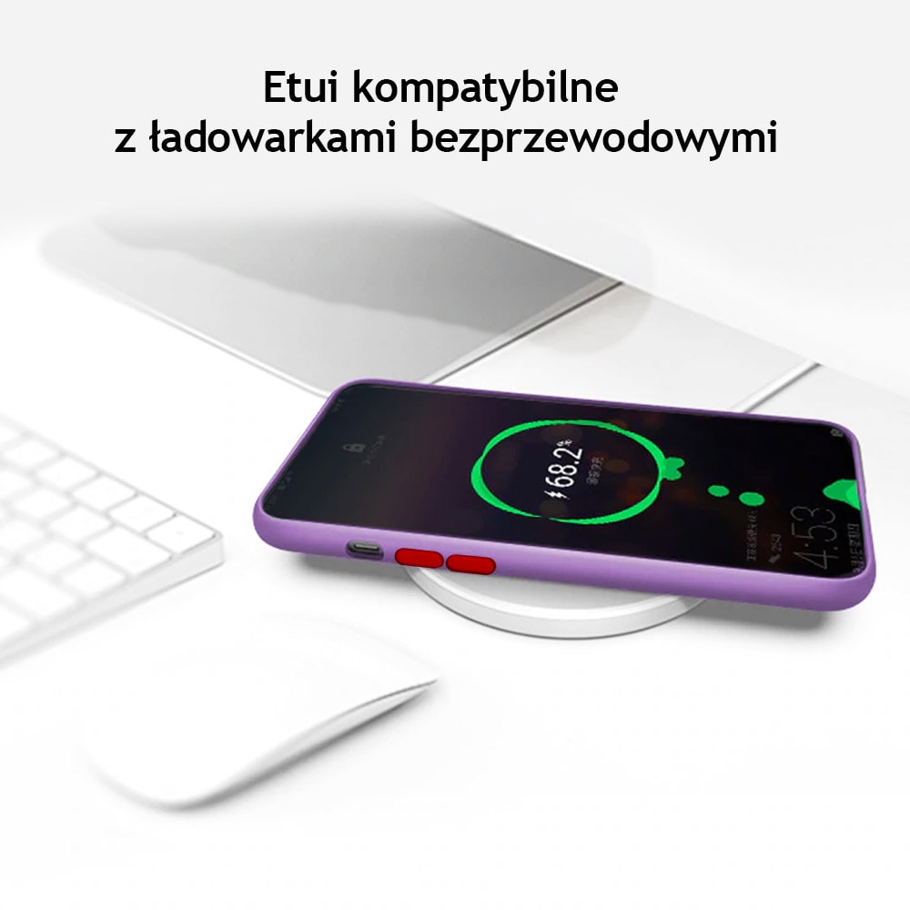 Etui do iPhone 12 Pro oddychające nowoczesne fioletowe