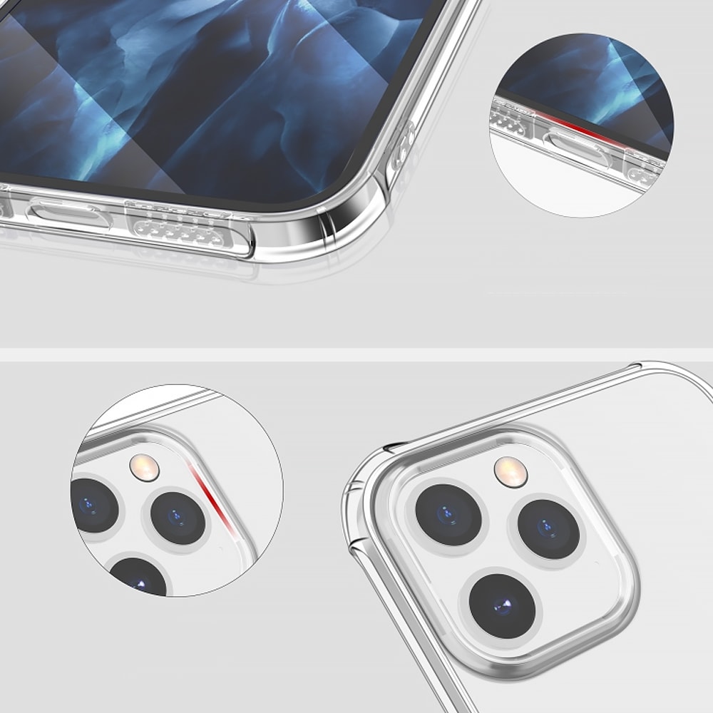 Etui do iPhone 12 Pro pancerne anti-shock ze wzmocnionymi krawędziami, przeźroczyste