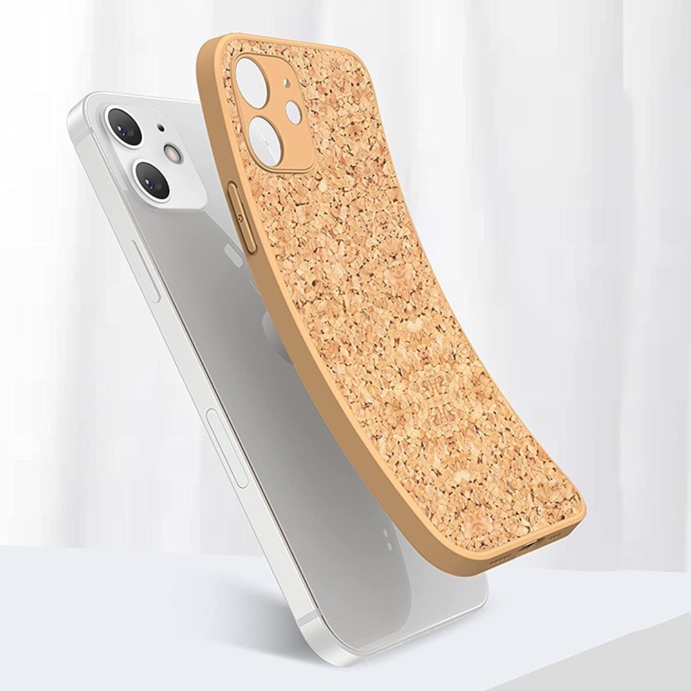 Etui do iPhone 12 naturalne drewniane korkowe