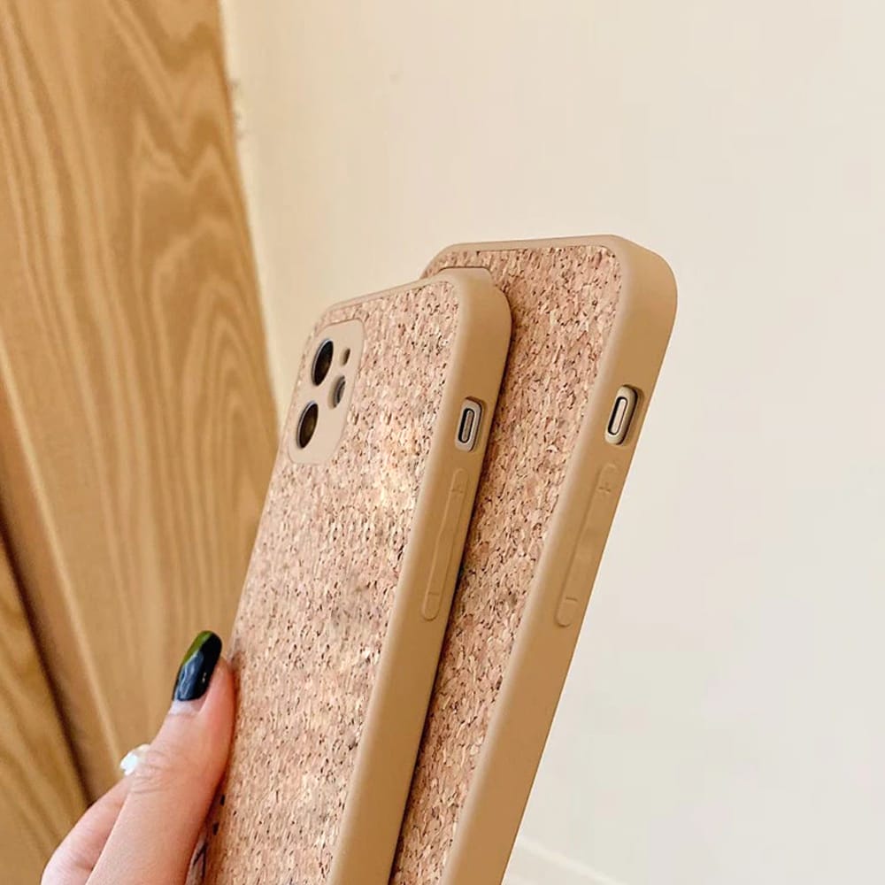 Etui do iPhone 12 naturalne drewniane korkowe