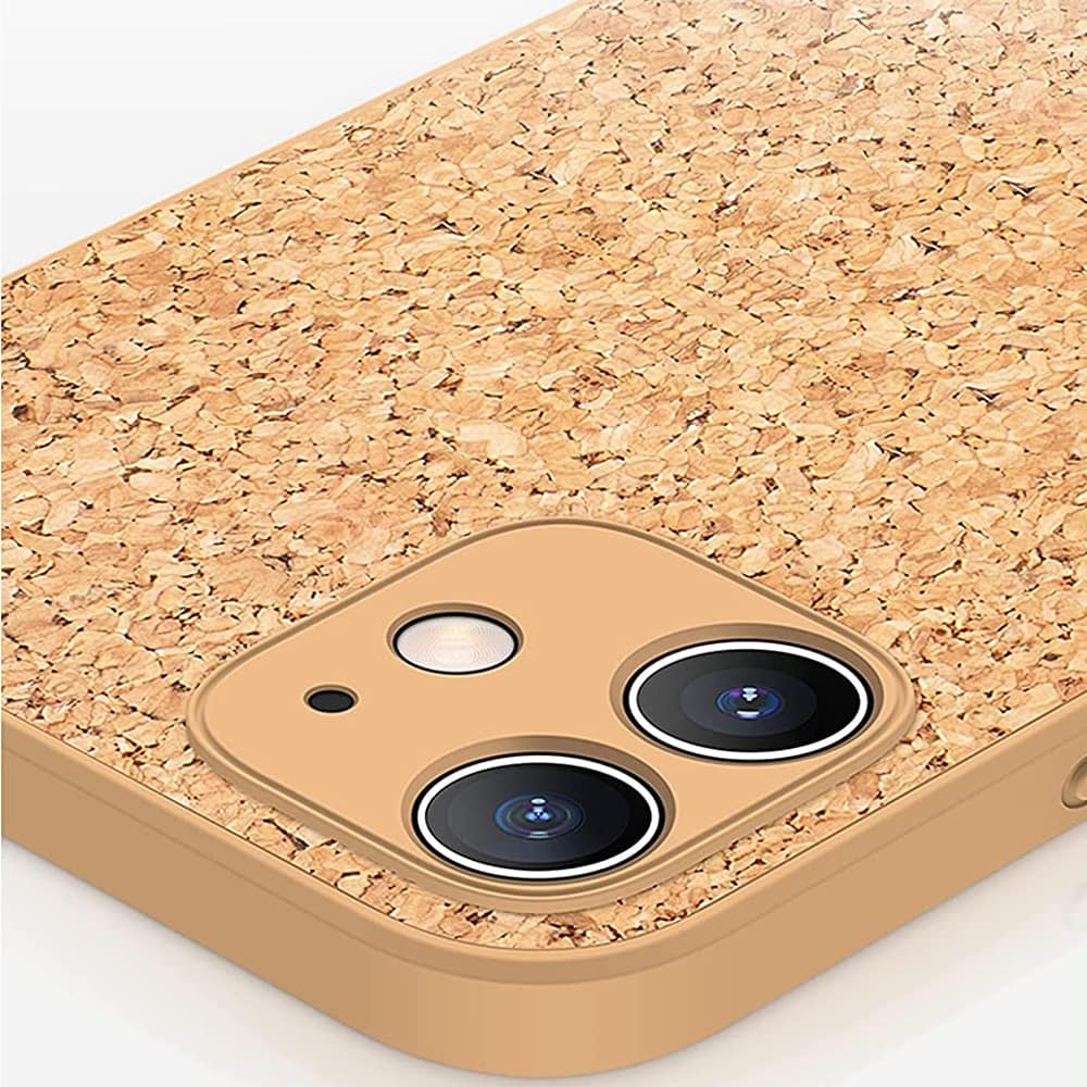 Etui do iPhone 12 naturalne drewniane korkowe