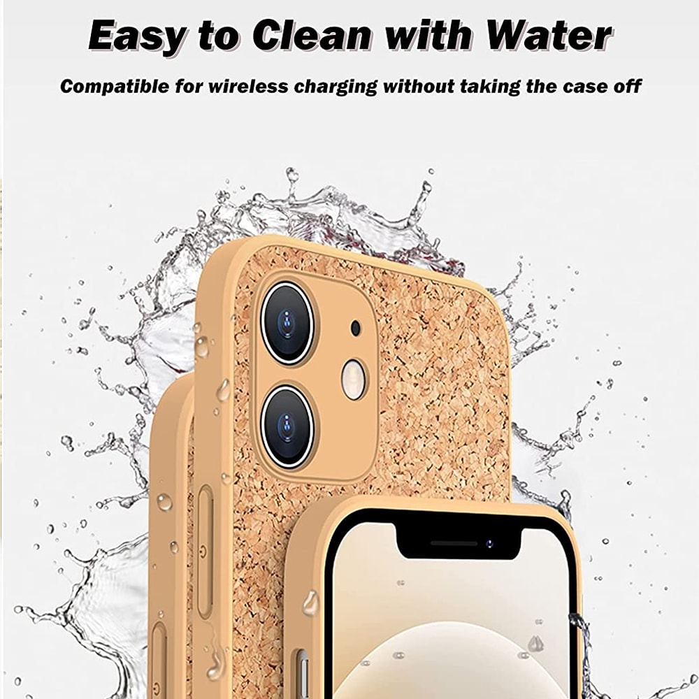 Etui do iPhone 12 naturalne drewniane korkowe