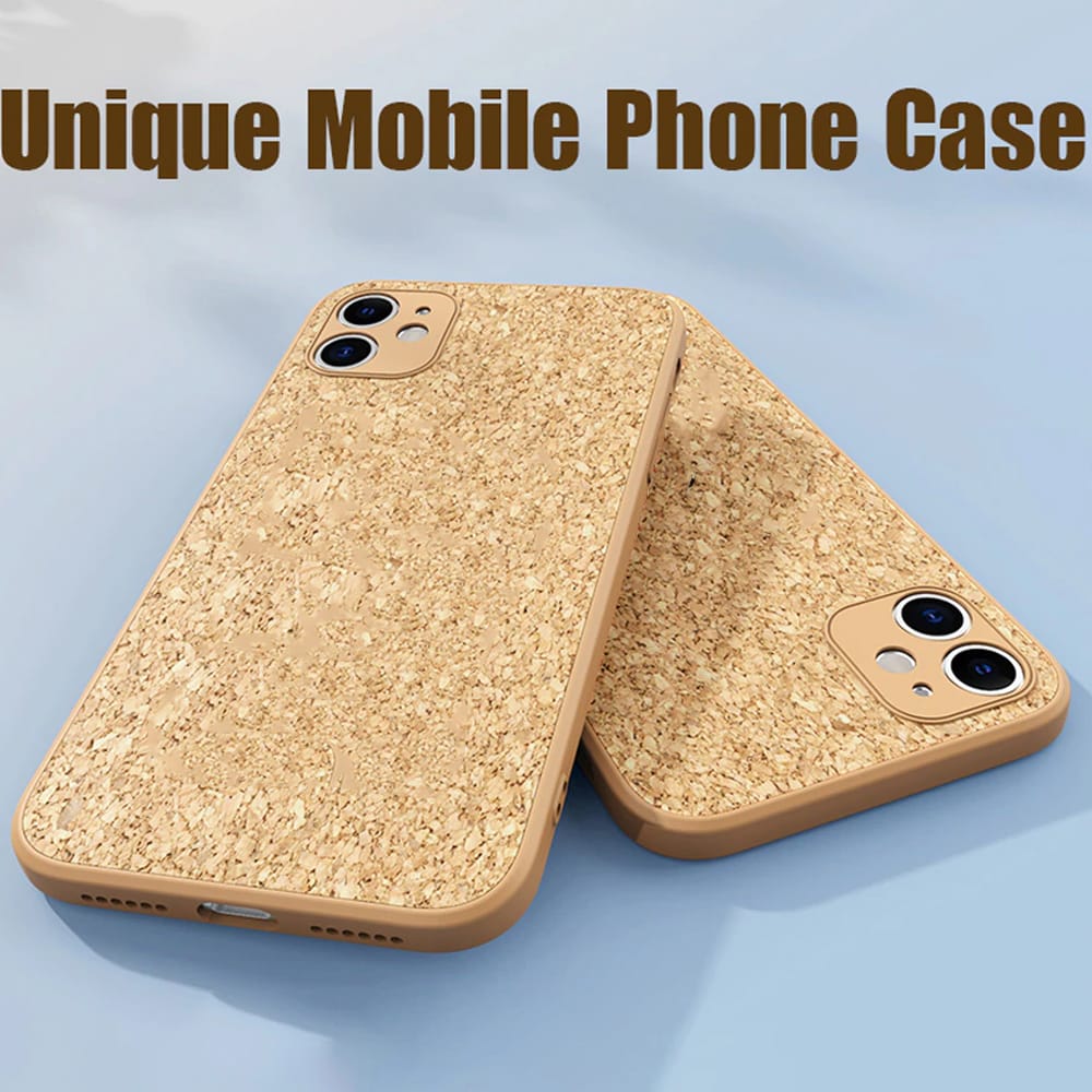 Etui do iPhone 12 naturalne drewniane korkowe