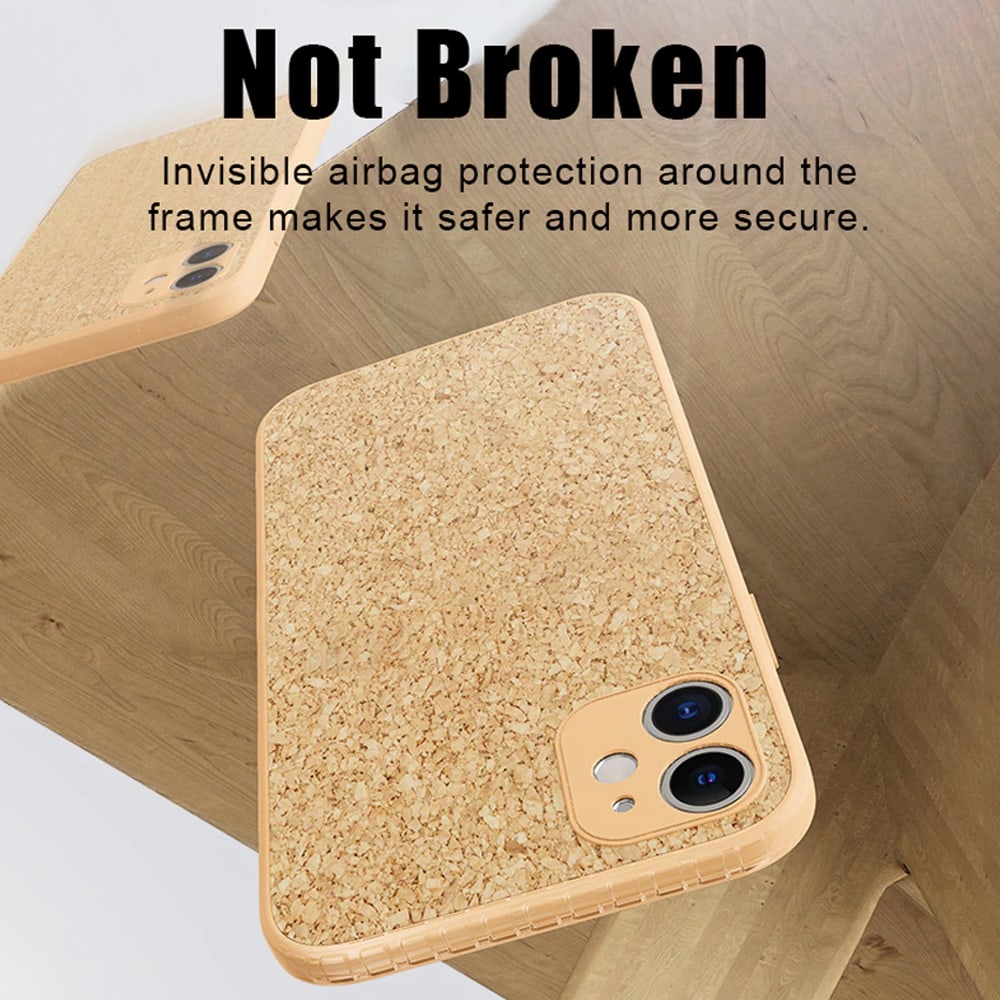 Etui do iPhone 12 naturalne drewniane korkowe