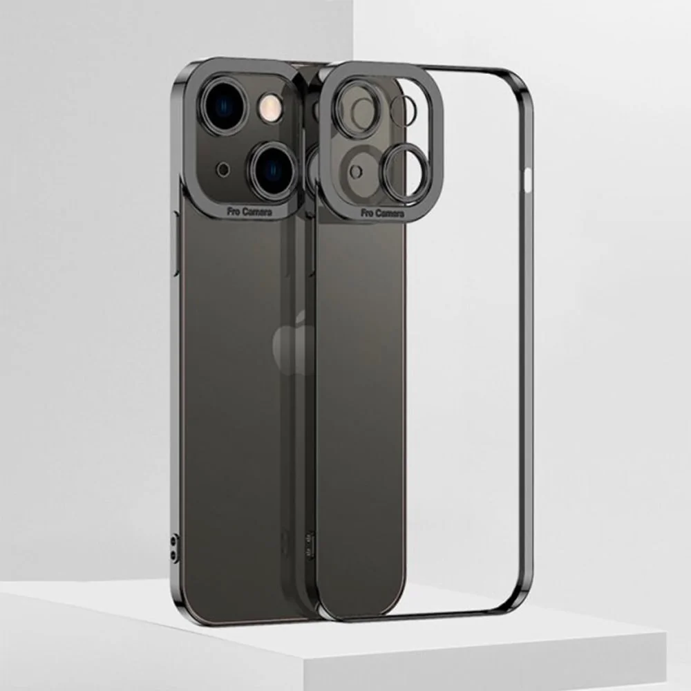 Etui do iPhone 14 Camera High PRO z osłoną kamery, czarne grafitowe