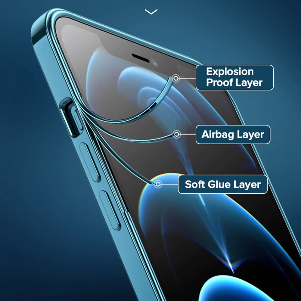 Etui do iPhone 13 Pro Max Premium Protect Full Cover z osłoną kamery i obiektywów 9H, górski niebieski (OUTLET)