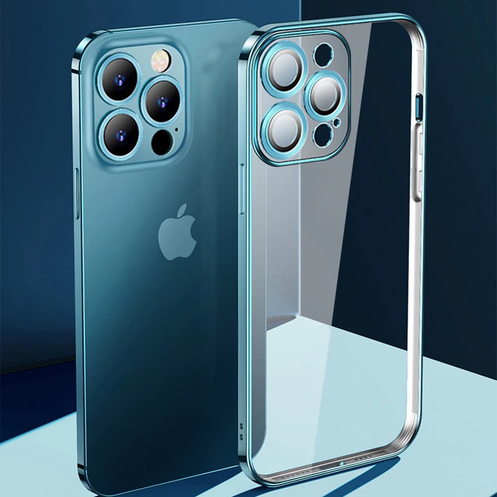 Etui do iPhone 13 Pro Max Premium Protect Full Cover z osłoną kamery i obiektywów 9H, górski niebieski (OUTLET)