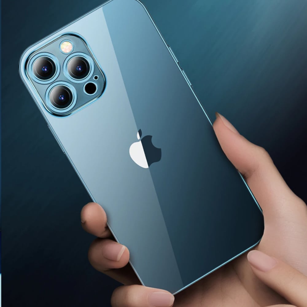 Etui do iPhone 13 Pro Max Premium Protect Full Cover z osłoną kamery i obiektywów 9H, górski niebieski (OUTLET)