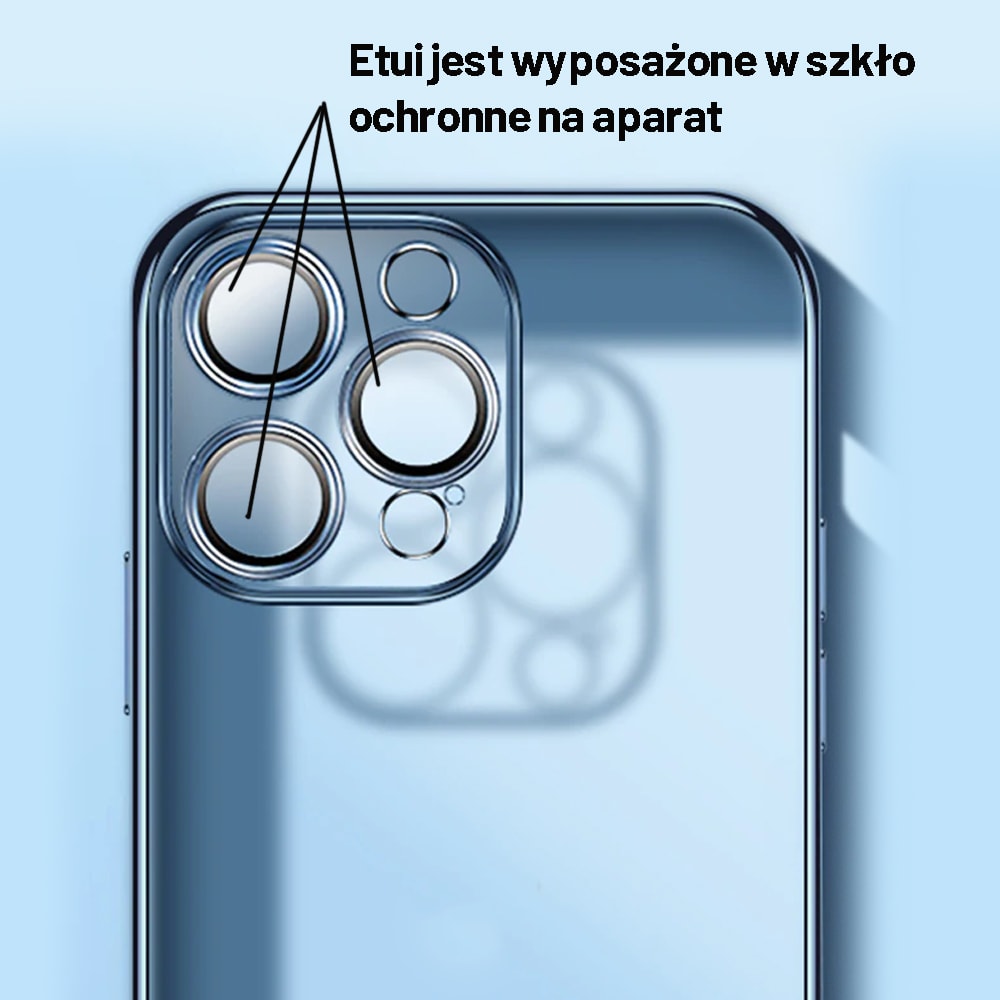 Etui do iPhone 13 Pro Max Premium Protect Full Cover z osłoną kamery i obiektywów 9H, górski niebieski (OUTLET)