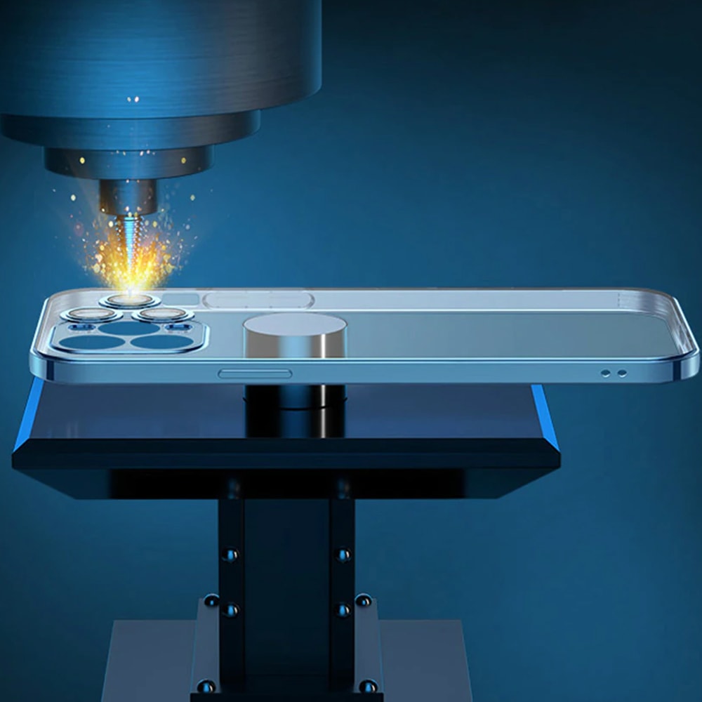 Etui do iPhone 13 Pro Max Premium Protect Full Cover z osłoną kamery i obiektywów 9H, górski niebieski (OUTLET)