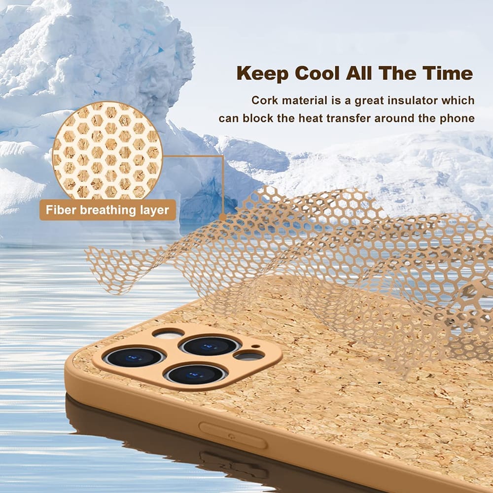 Etui do iPhone 13 Pro Max naturalne drewniane korkowe