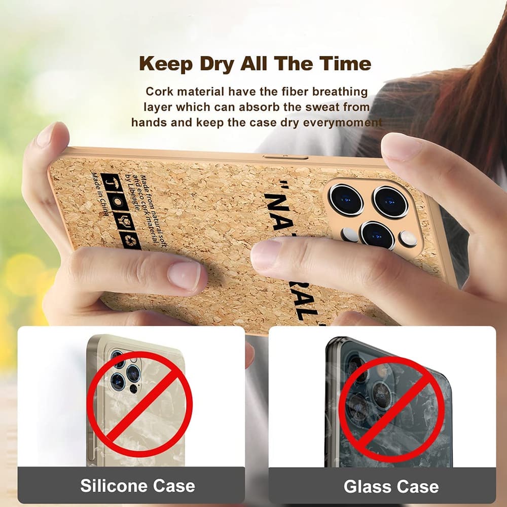 Etui do iPhone 13 Pro Max naturalne drewniane korkowe