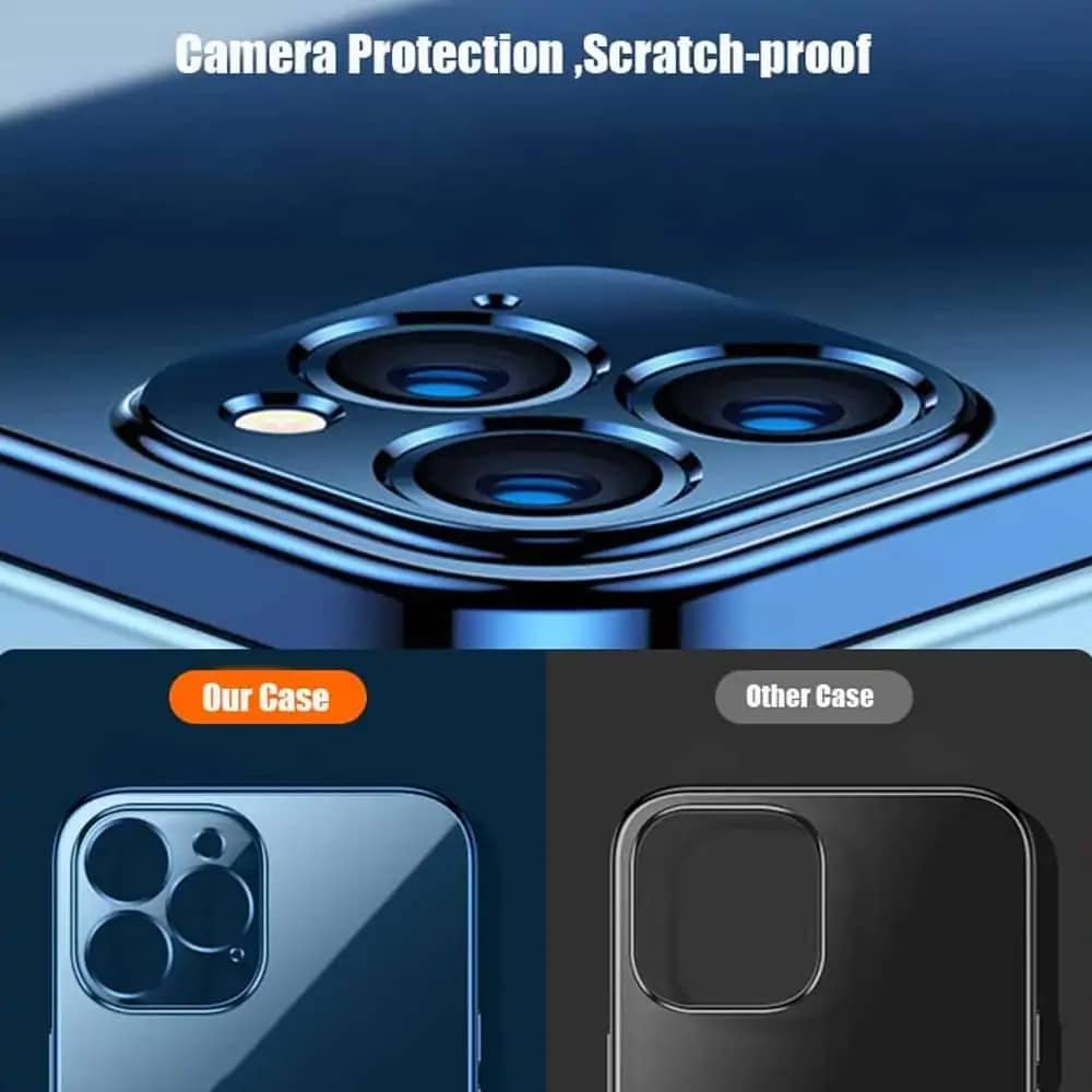 Etui do iPhone 13 Pro Max premium blue z osłoną kamery, górski niebieski (OUTLET)