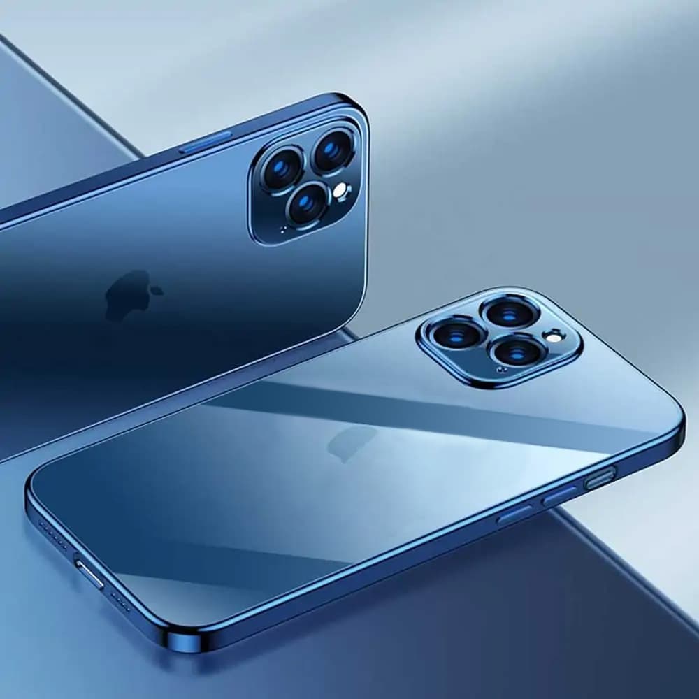 Etui do iPhone 13 Pro Max premium blue z osłoną kamery, górski niebieski (OUTLET)