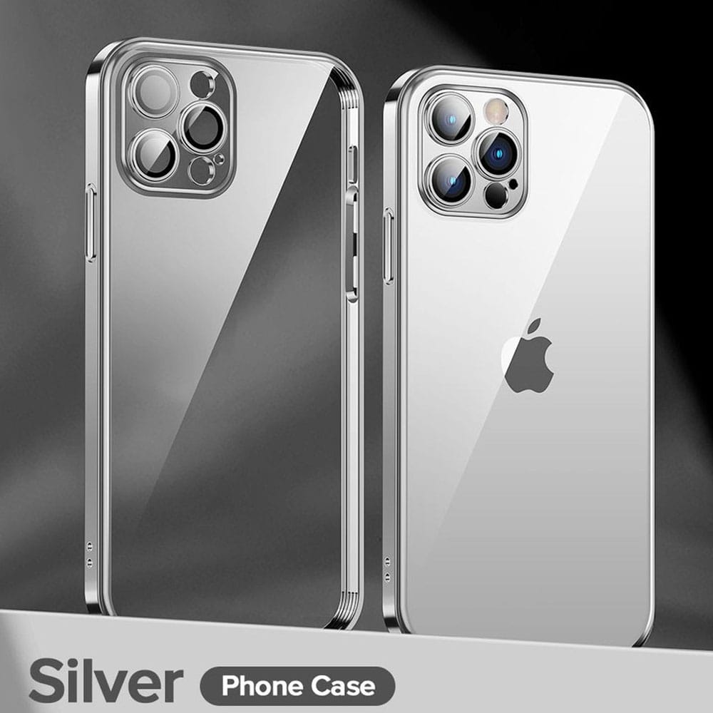 Etui do iPhone 13 Pro Premium Protect Full Cover z osłoną kamery i obiektywów 9H, srebrne (OUTLET)