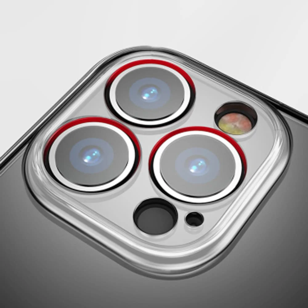 Etui do iPhone 12 Pro cienkie, przeźroczyste, z osłoną na aparat, szklany tył z MagSafe