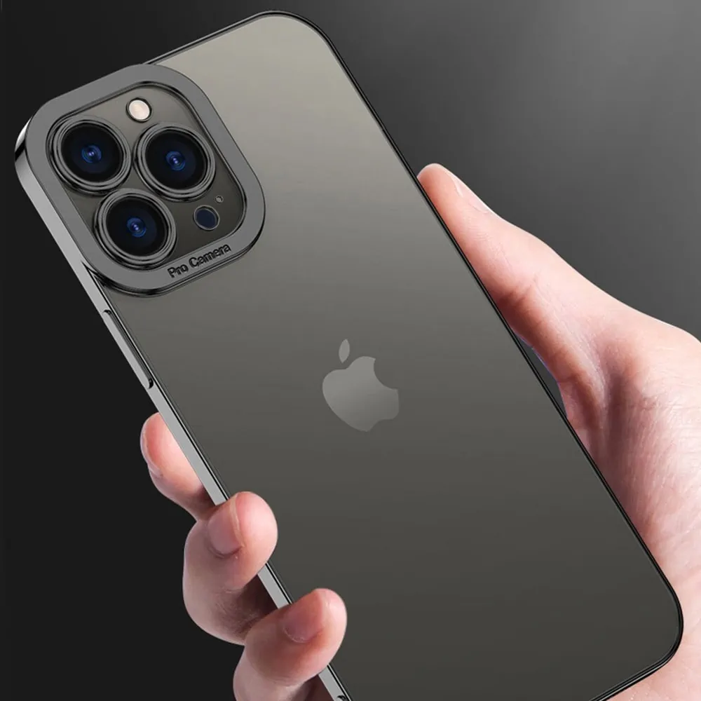 Etui do iPhone 14 Pro Max Camera High PRO z osłoną kamery, czarne grafitowe