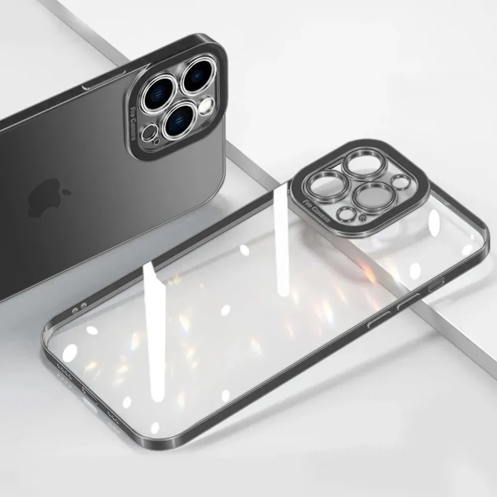 Etui do iPhone 14 Pro Max Camera High PRO z osłoną kamery, czarne grafitowe