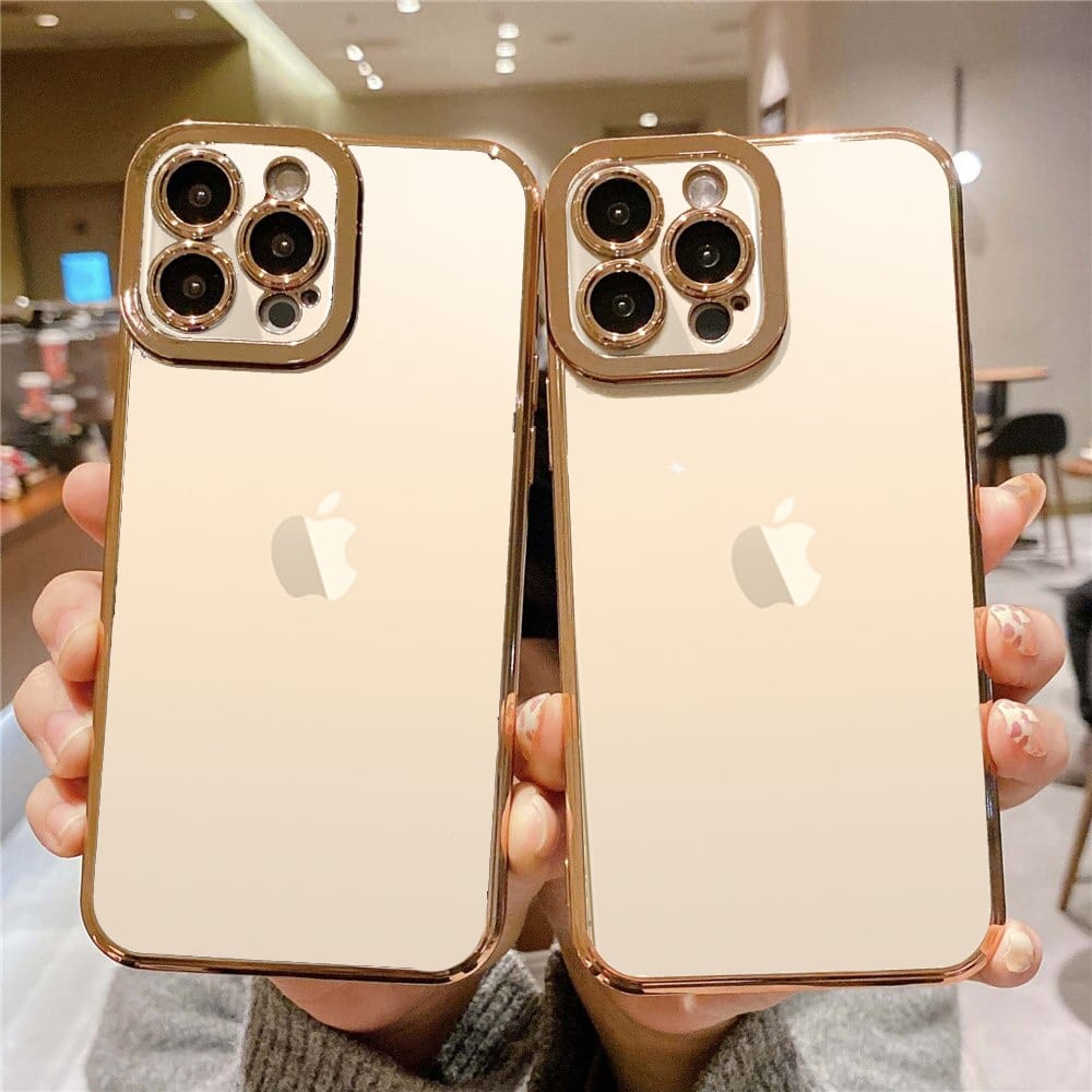 Etui do iPhone 13 Pro Max Camera High PRO z osłoną kamery, czerwone złoto