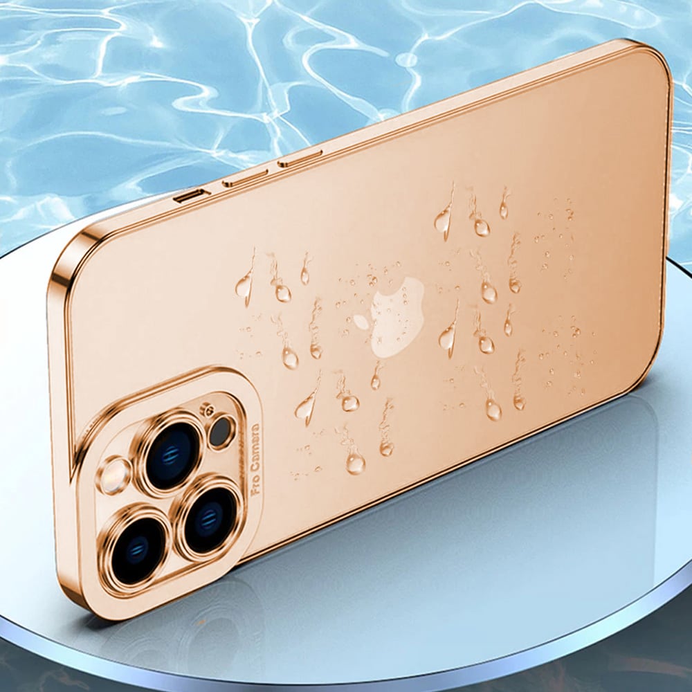 Etui do iPhone 14 Pro Max Camera High PRO z osłoną kamery, czerwone złoto