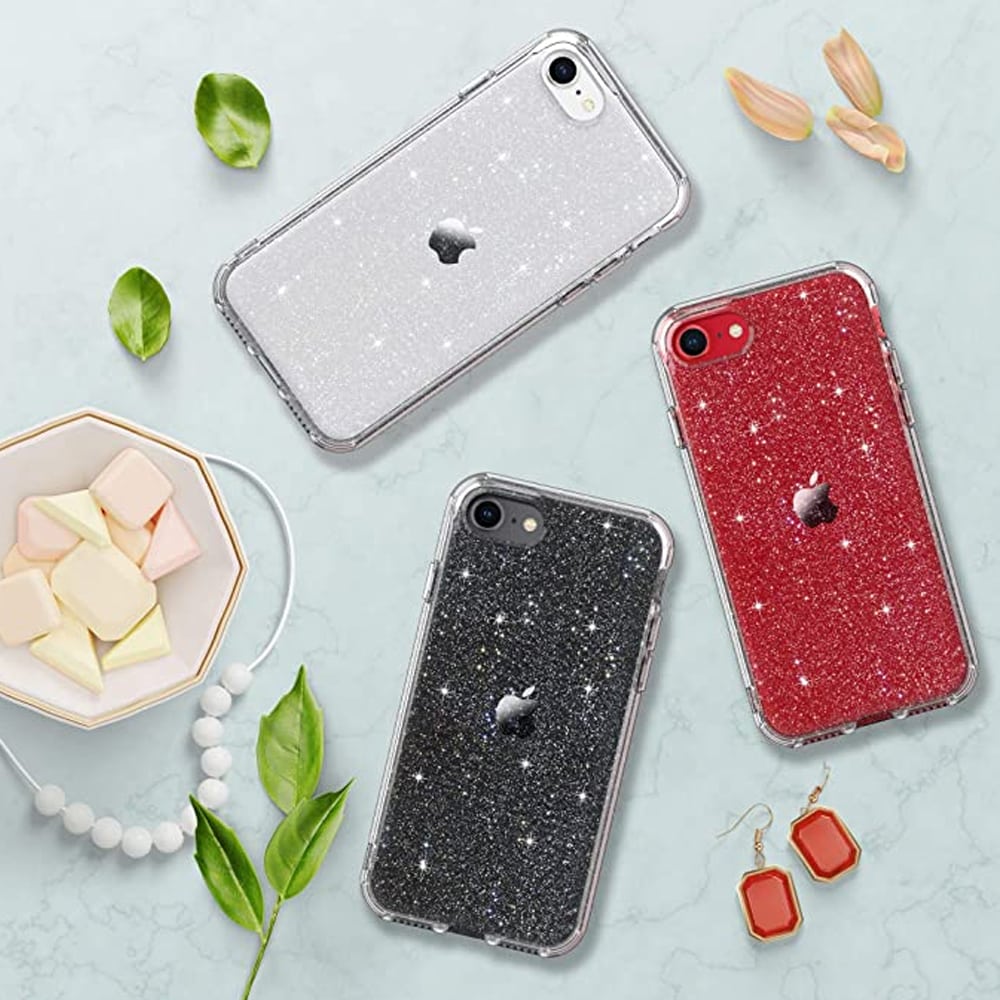 Etui do iPhone SE2022/SE2020/8/7 z brokatem ochronne przeźroczyste glitter