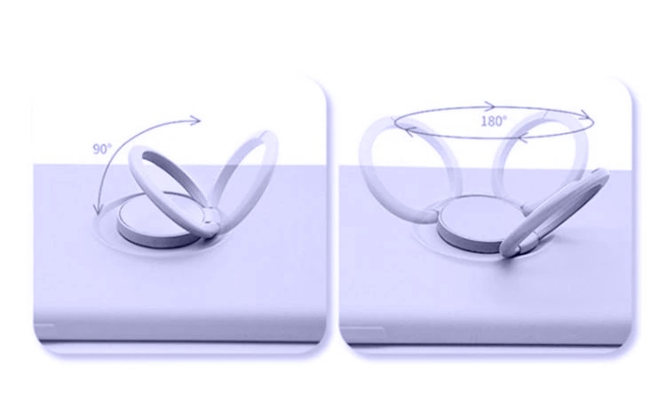 Etui do iPhone 11 Magnetic Ring matowe nie widać śladów, uchwyt magnetyczny fioletowe