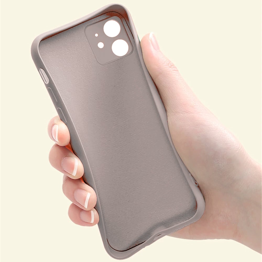 Etui do iPhone 12 Magnetic Ring matowe nie widać śladów, uchwyt magnetyczny, szary