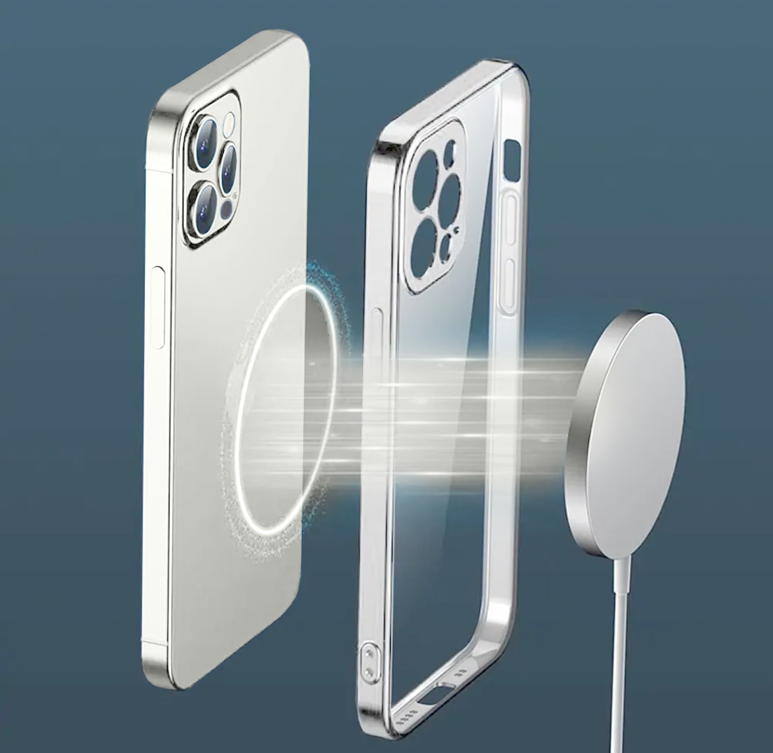 Etui JETech ochronne do iPhone 12 Pro przeźroczysty tył HD srebrna ramka