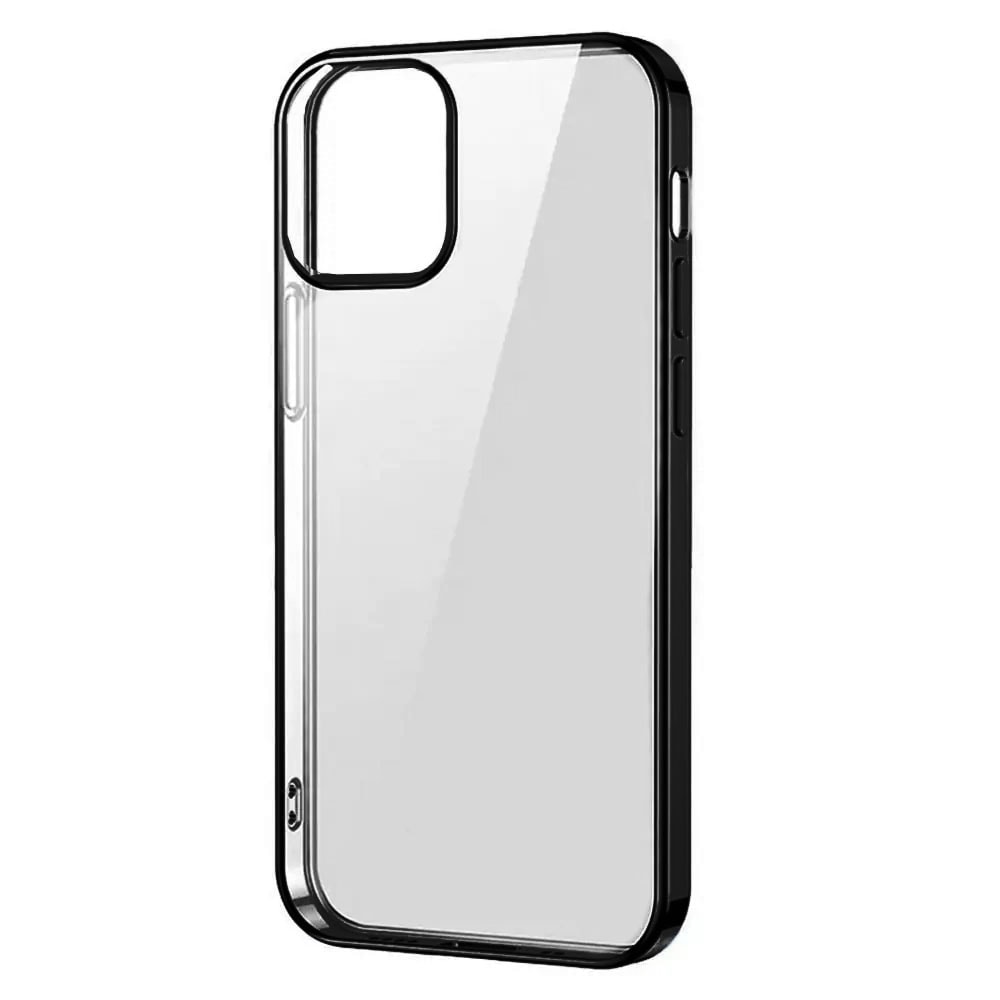 Etui do iPhone 13 JETech Simple Metallic graphite przeźroczyste z ramką w kolorze czarne grafitowe (OUTLET)