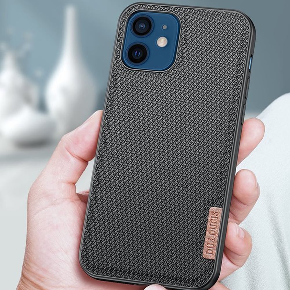 Etui do iPhone 13 mini materiałowe niebrudzące, czarne