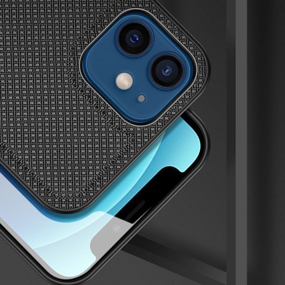 Etui do iPhone 13 mini materiałowe niebrudzące, czarne